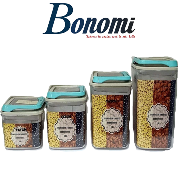 طقم من 4 علب طعام